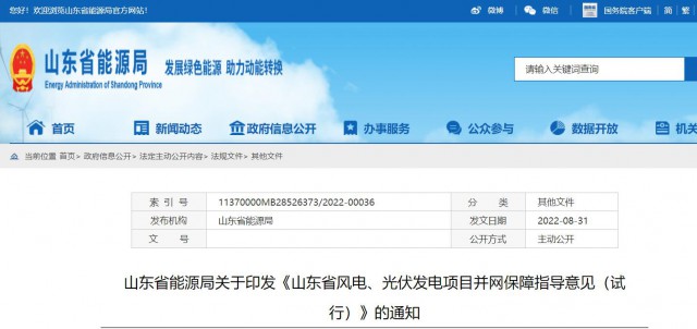 山東：將儲能配比作為風光項目并網最優(yōu)先條件，分布式光伏直接保障并網！