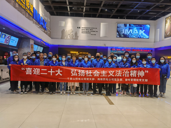 烏海供電公司多家黨支部聯(lián)合開展“喜迎二十大，弘揚社會主義法治精神”主題觀影活動