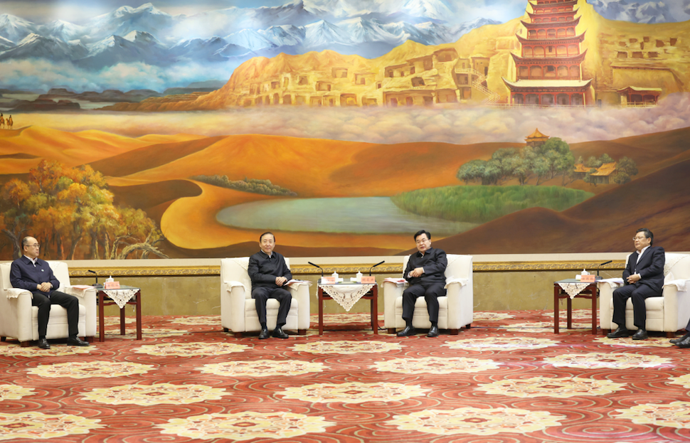 國家電網(wǎng)公司董事長、黨組書記辛保安與甘肅省委書記胡昌升、省長任振鶴會談
